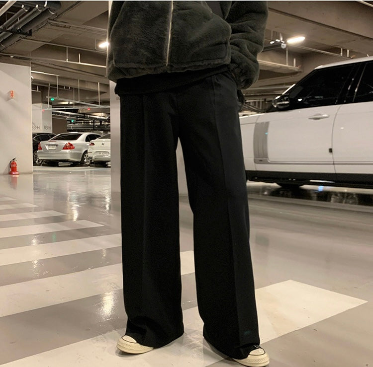 Smooth Straight Wide Leg Pants