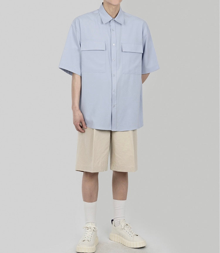 Casual Button Down Short-Sleeve Shirt