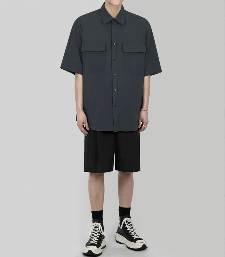 Casual Button Down Short-Sleeve Shirt