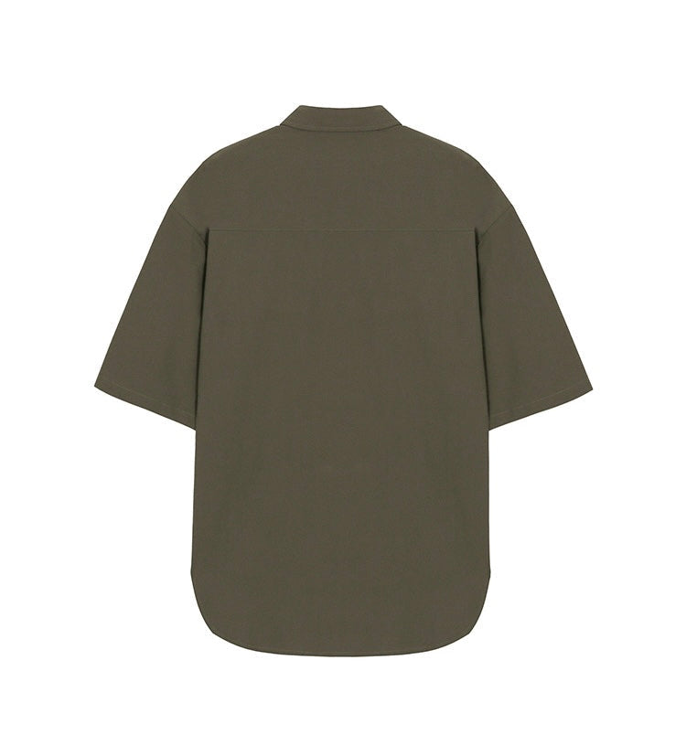 Double Pattern Pocket Short-Sleeve Shirt