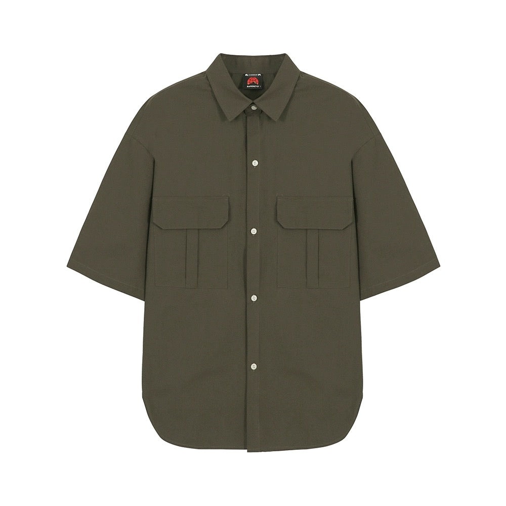 Double Pattern Pocket Short-Sleeve Shirt
