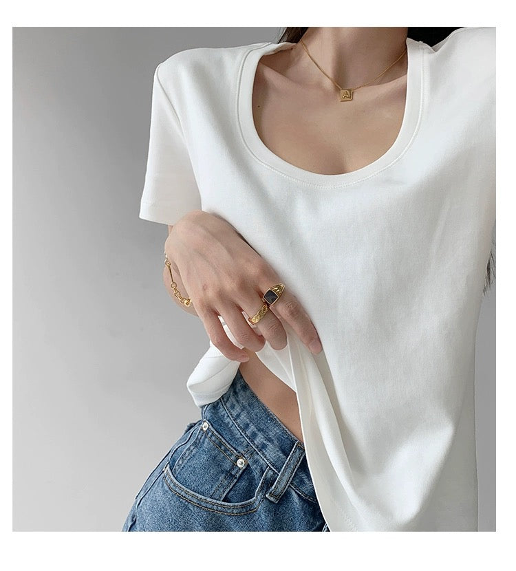 Blogger Style Large Round Neck Tee