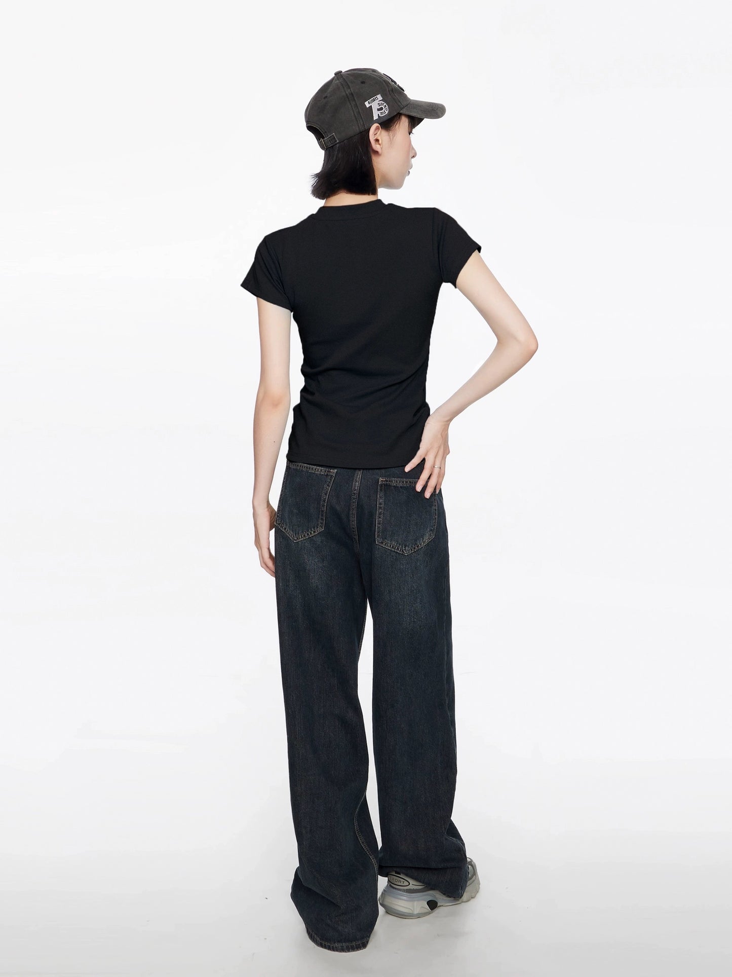 Bow Letter Slim Fit Baby Tee