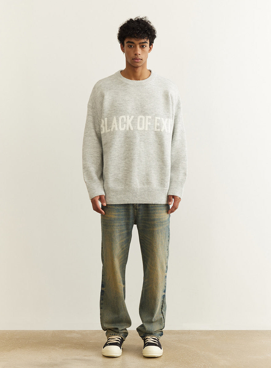 Black Of Exit Casual Sweater High Street