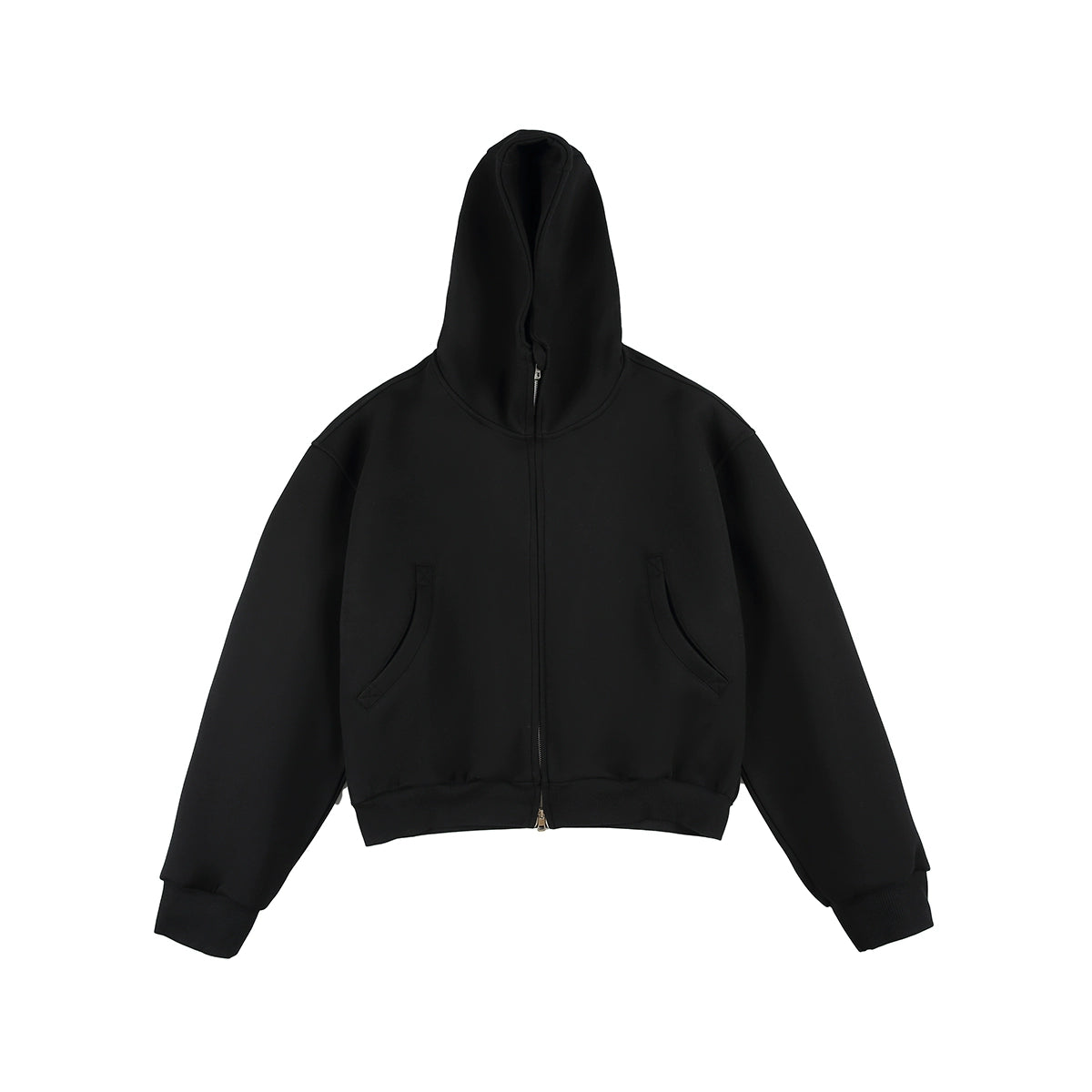 Solid Collar Heavy Weight Hoodie Jacket