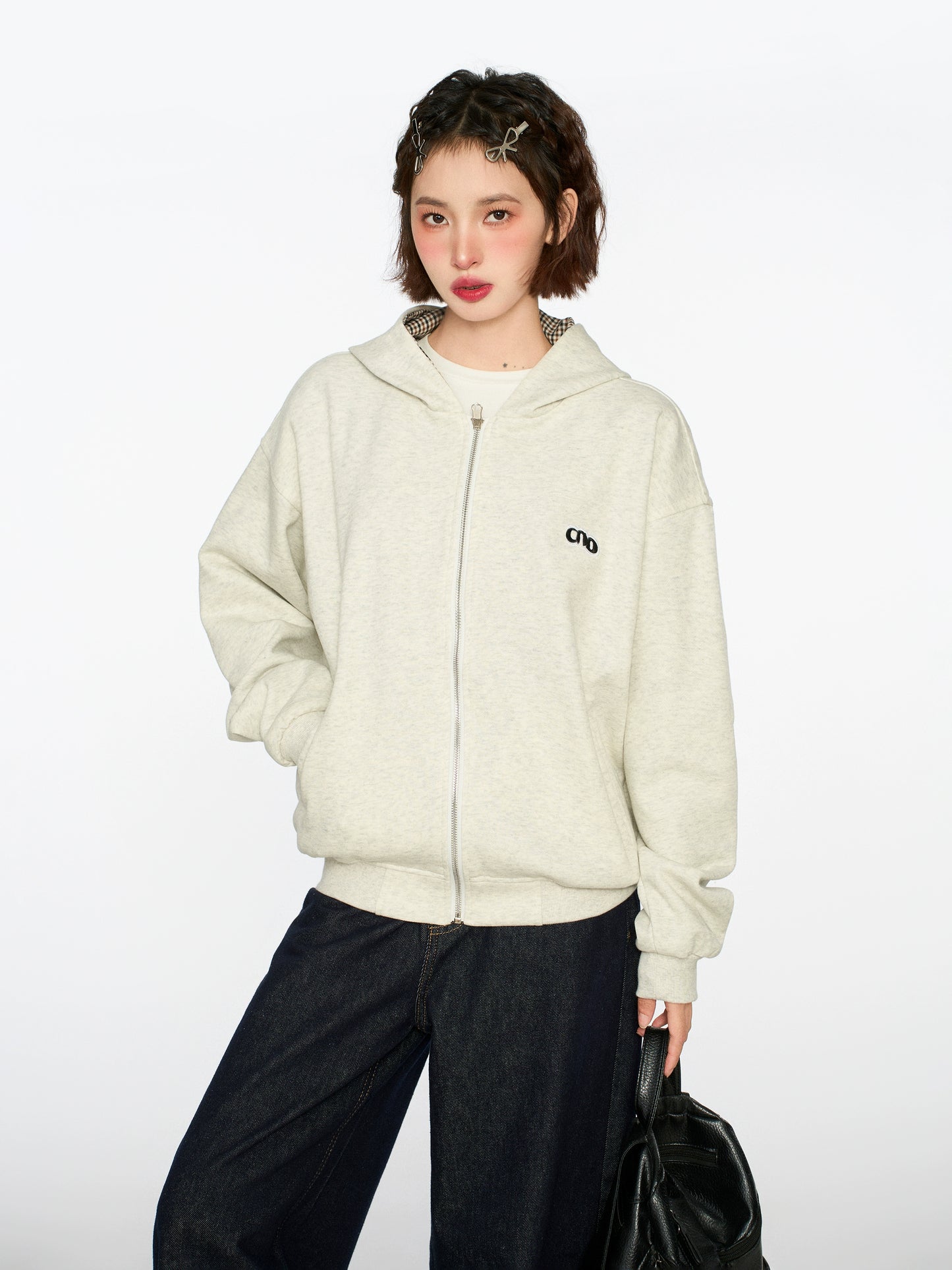Reversible Plaid Hooded Jacket