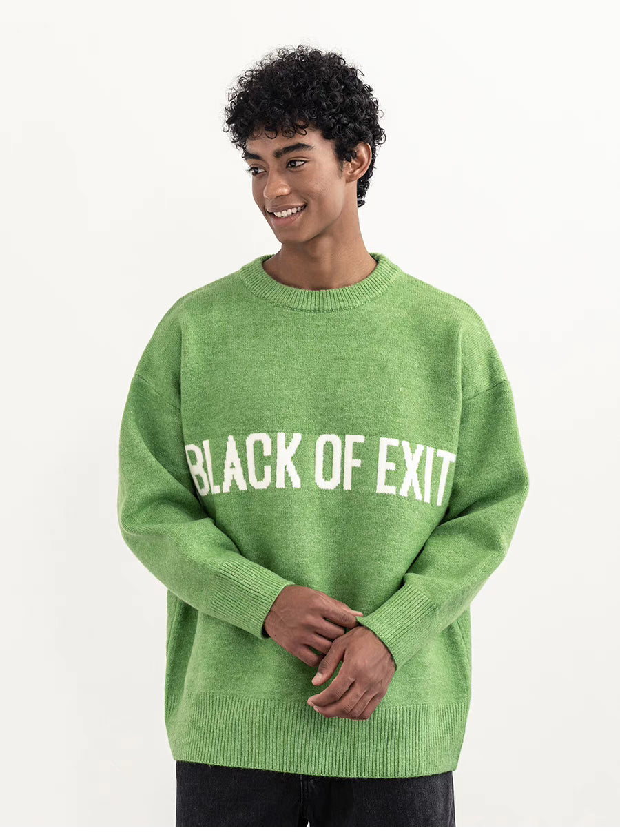 Black Of Exit Casual Sweater High Street