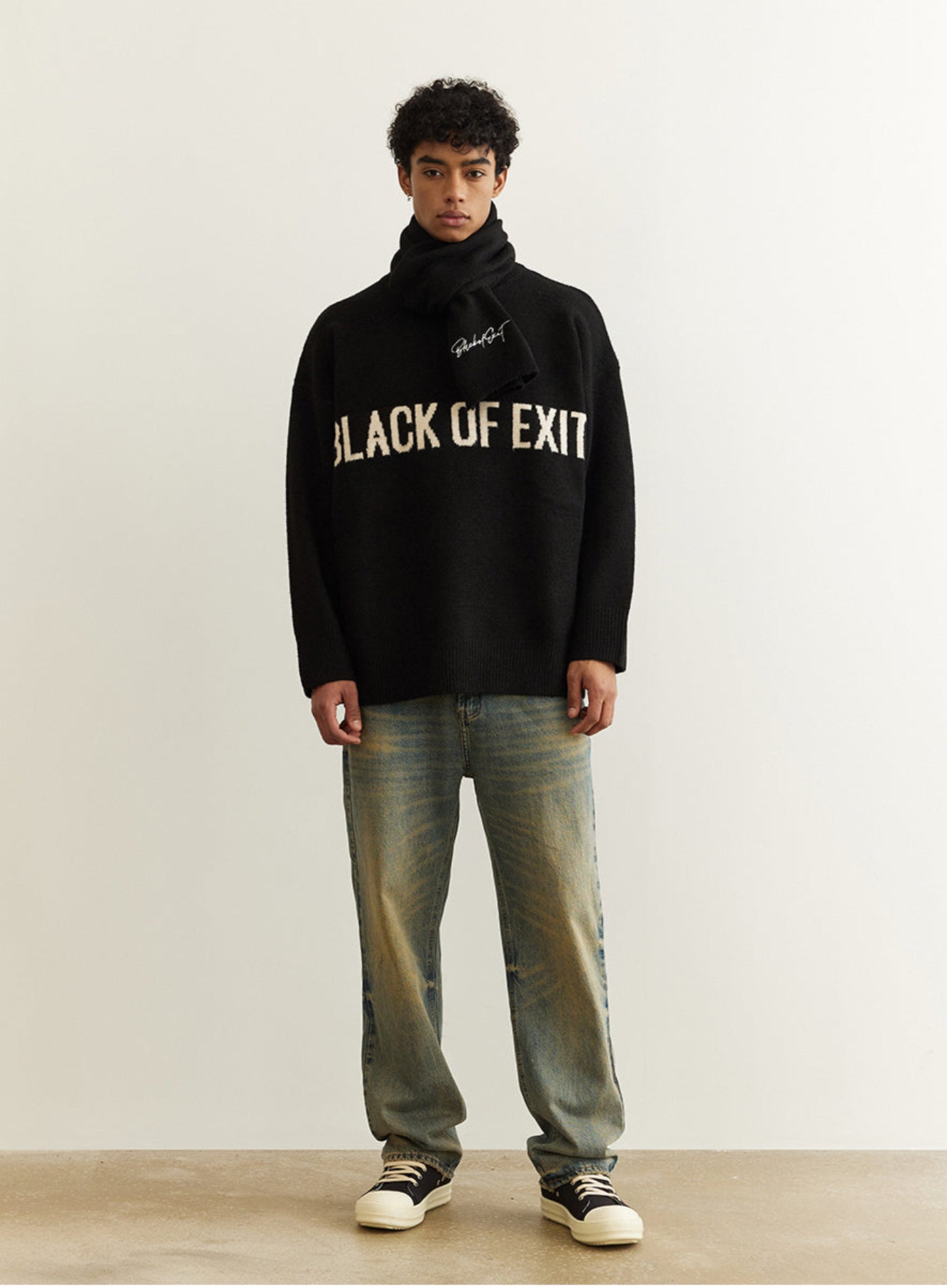 Black Of Exit Casual Sweater High Street