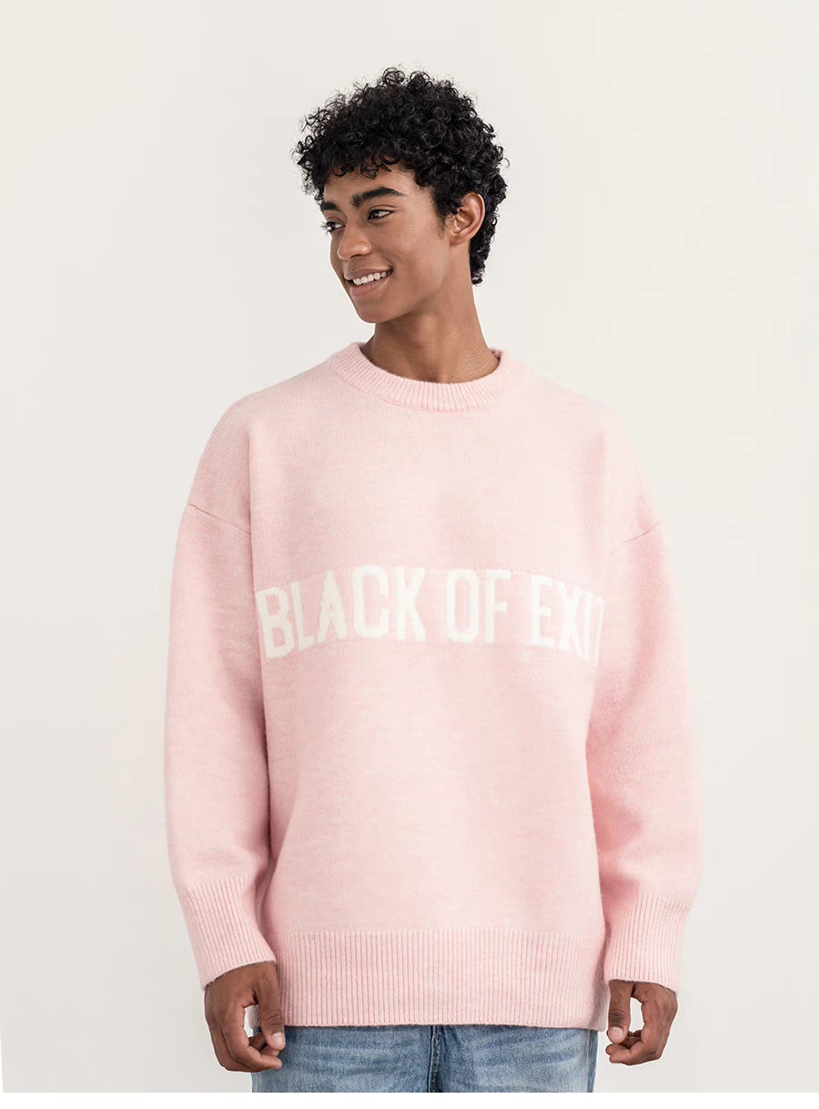 Black Of Exit Casual Sweater High Street