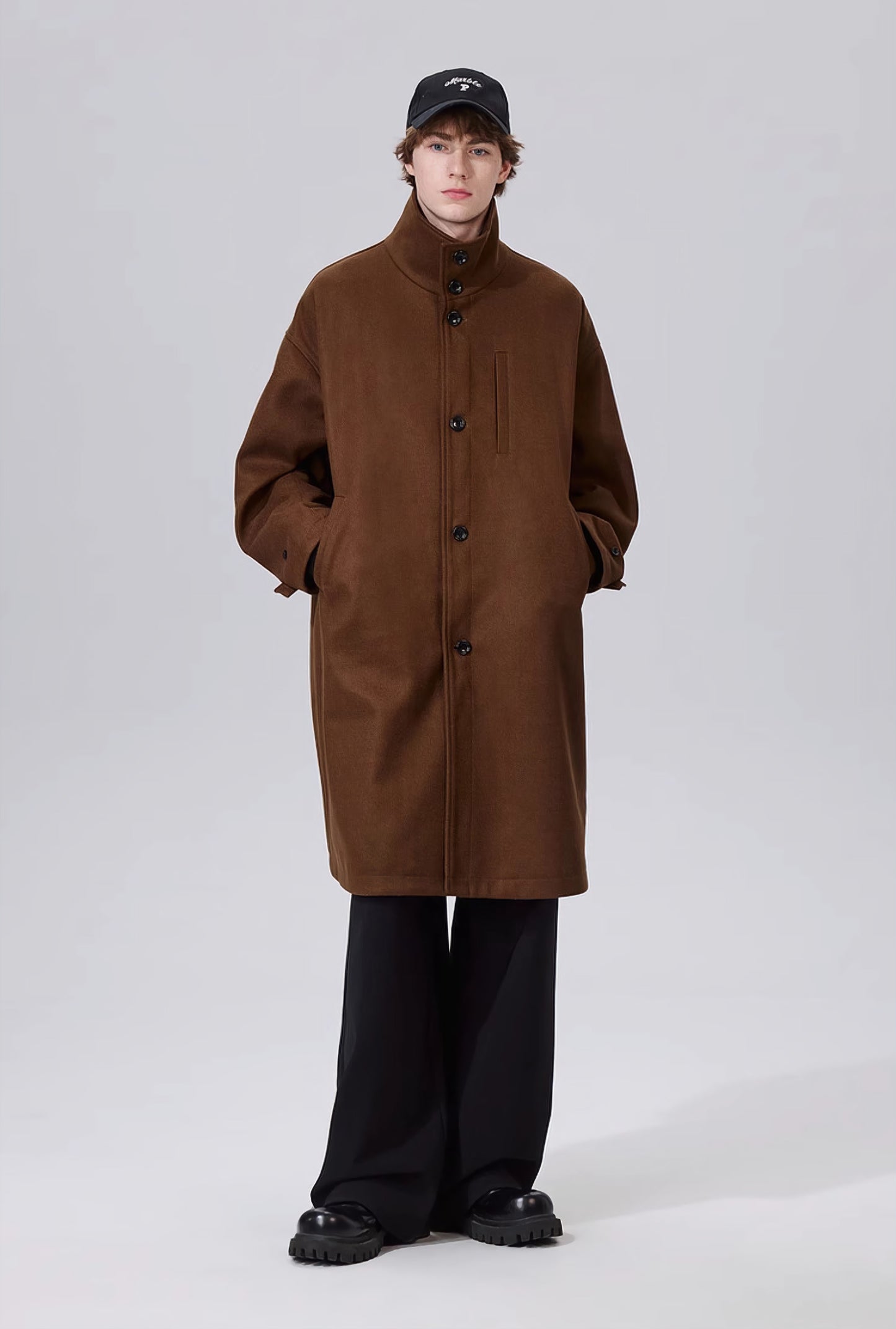 Unisex Heavy Weight 600g Long Woolen Trench Coat
