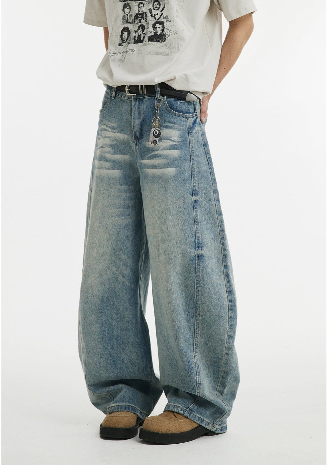 Casual Washed Wide-Leg Versatile Jeans