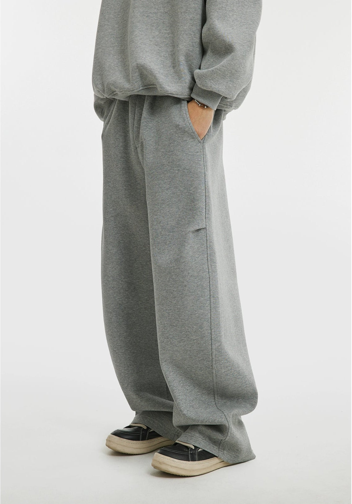 Basic Drawstring Straight Leg Loose Pants