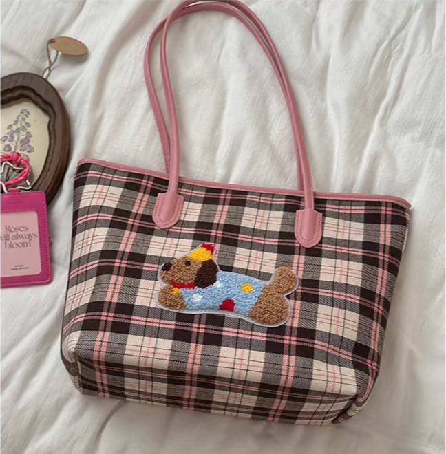 Capacious Caro Puppy Tote Bag