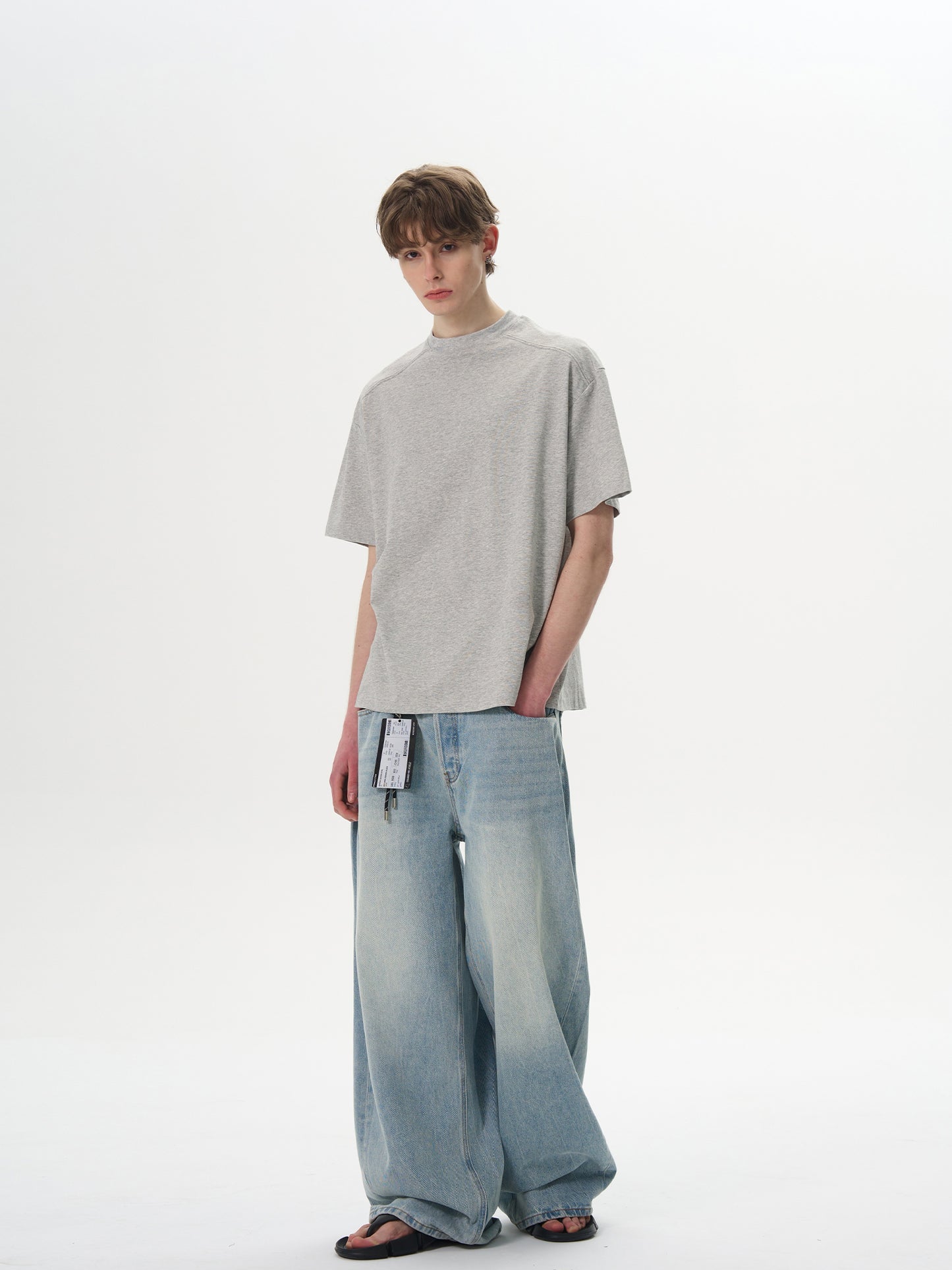 Sorona Cool Fabric Boxy Fit Deconstructed T-shirt