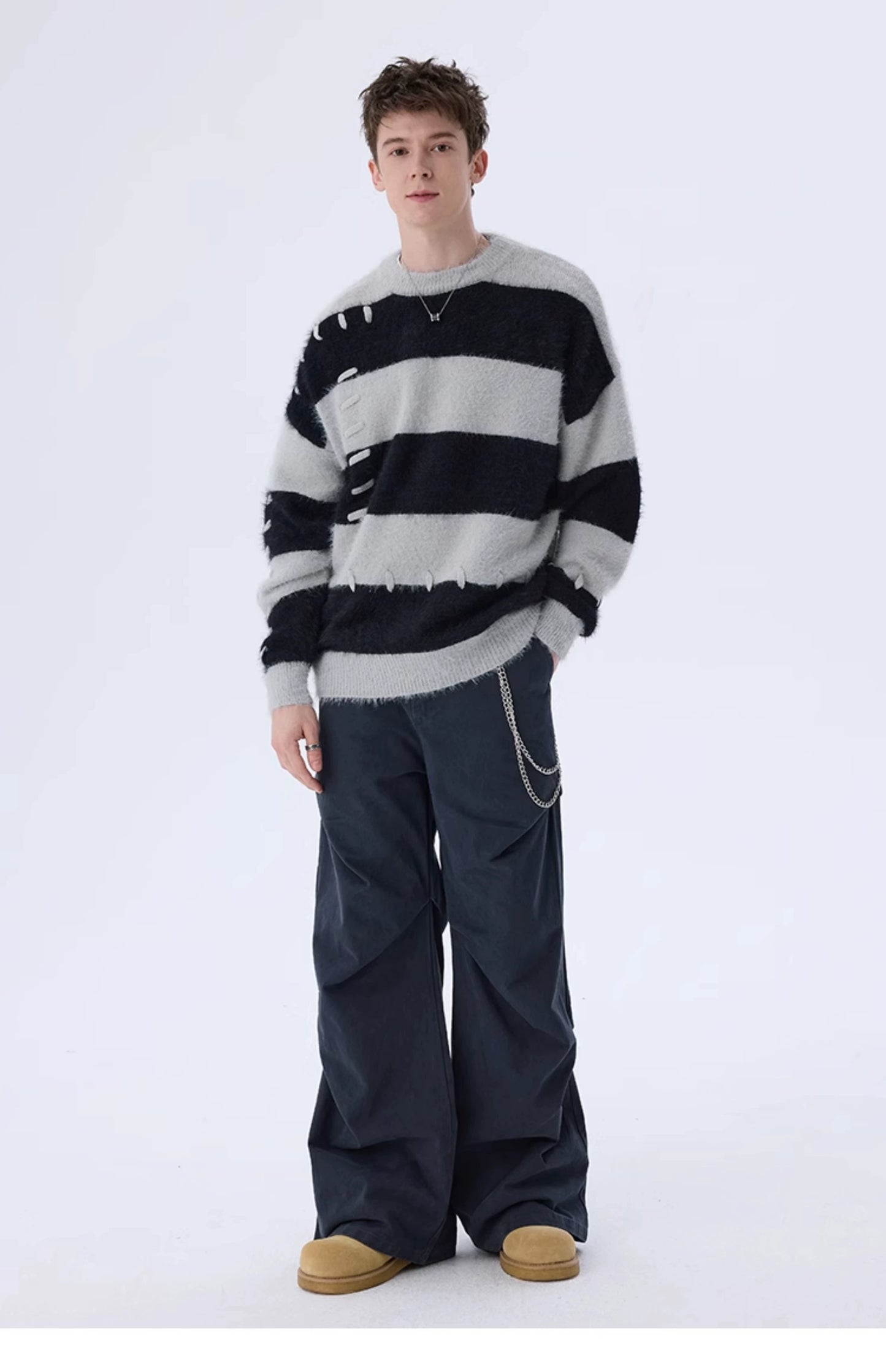 Striped Basic Winter Sweater