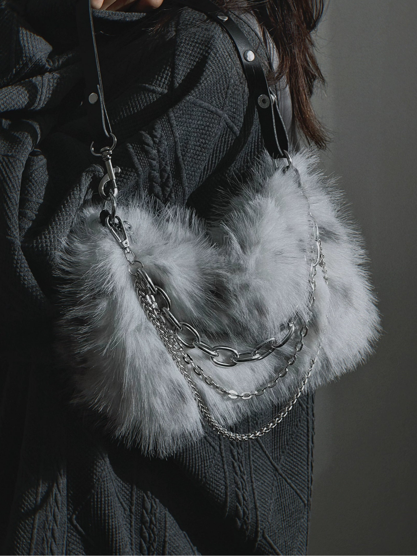 Fur Plush One Shoulder Underarm Bag