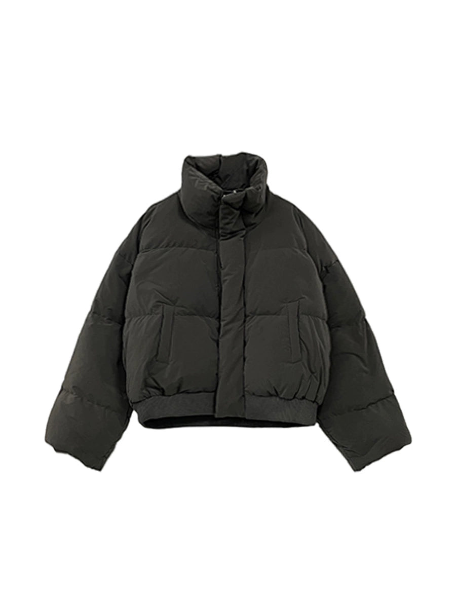 Stand-Up Collar Boxy Puffer Jacket
