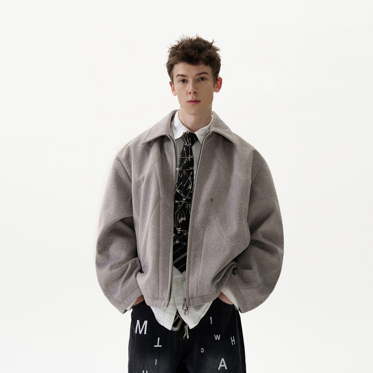 Lined Thicken Lapel Collar Jacket
