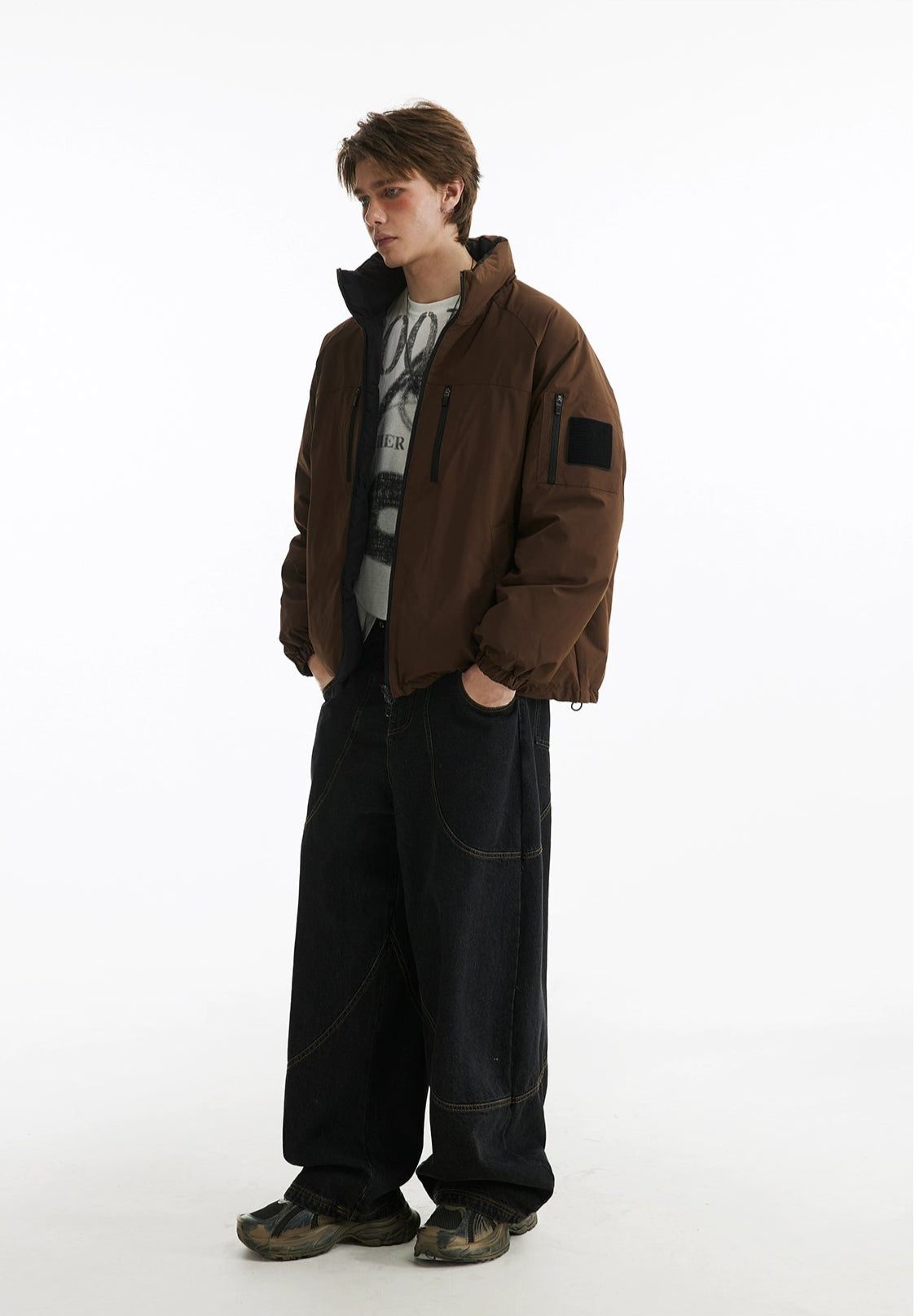 Reversible Thickened Down Puffer Jacket