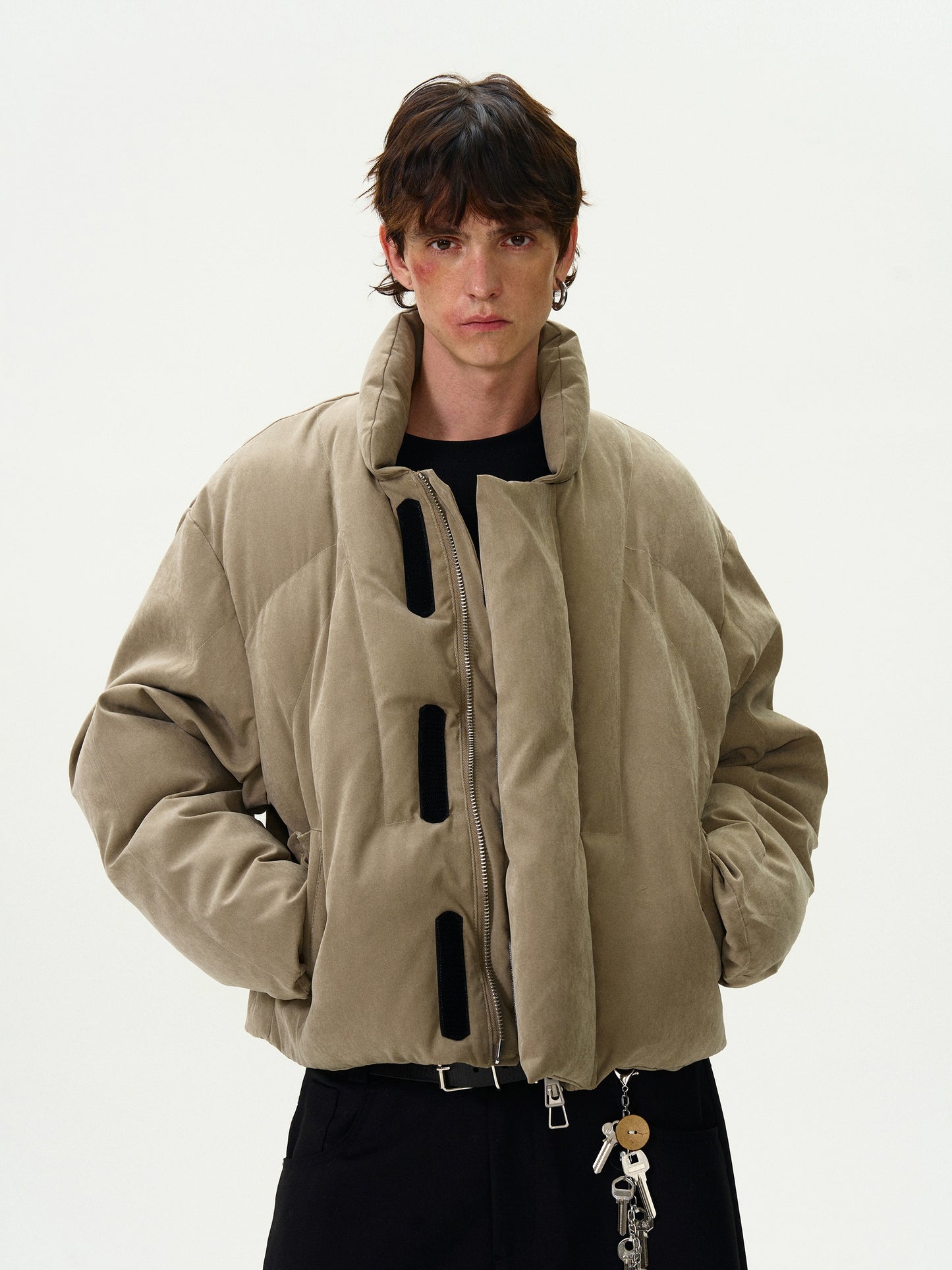 Puffer Cotton Padded Stand Up Collar Jacket