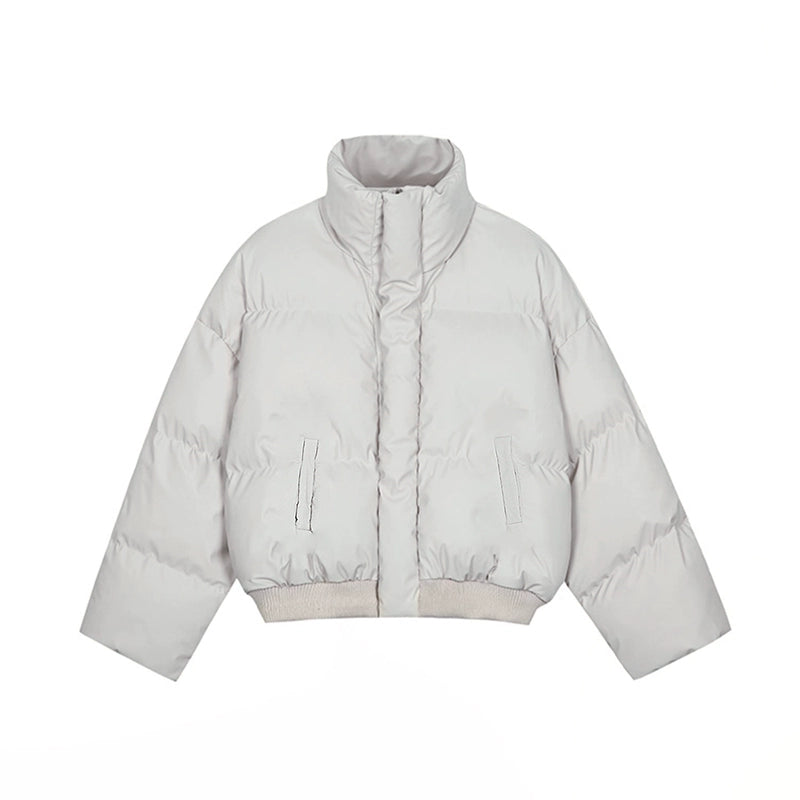 Stand-Up Collar Boxy Puffer Jacket