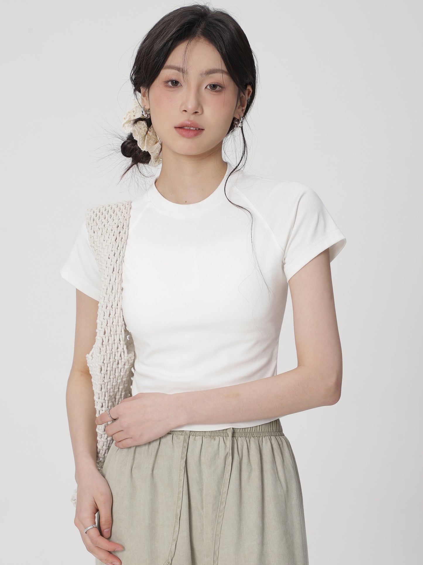 Round Neck Basic Croptop