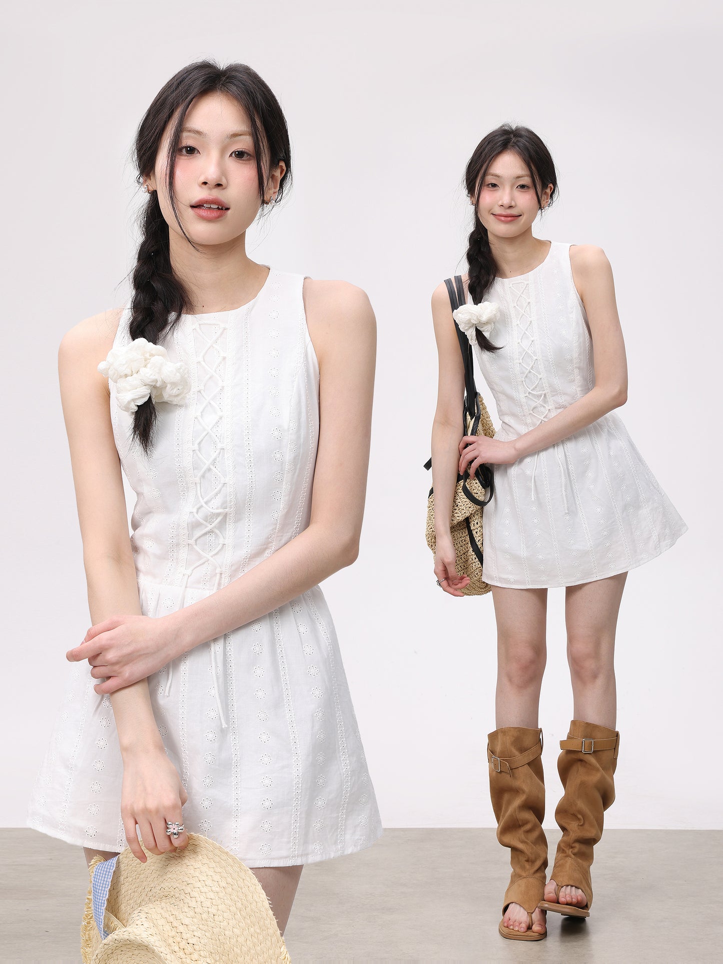 Korean Niche Waist Slim Mini Dress