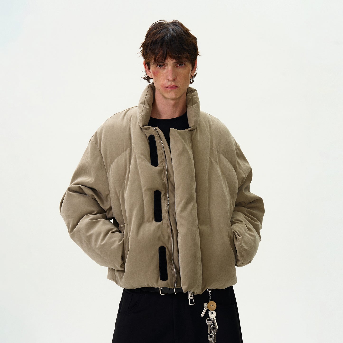 Puffer Cotton Padded Stand Up Collar Jacket