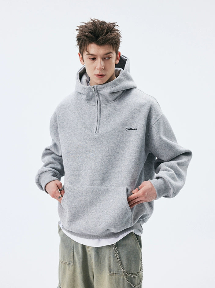 Oversize Half Zip Catteeius Hoodie