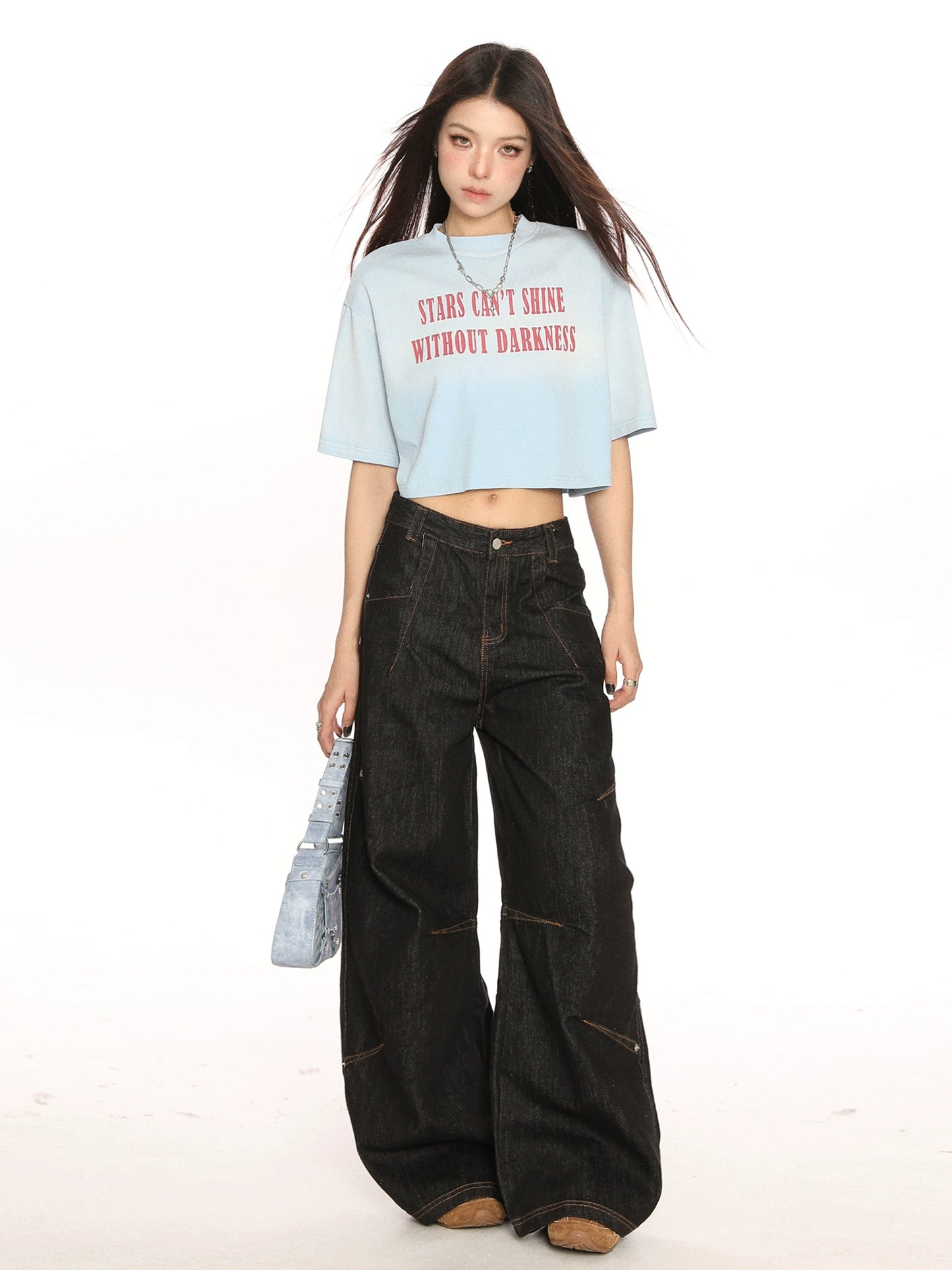 Retro Wide-Leg Casual Loose Fit Jeans