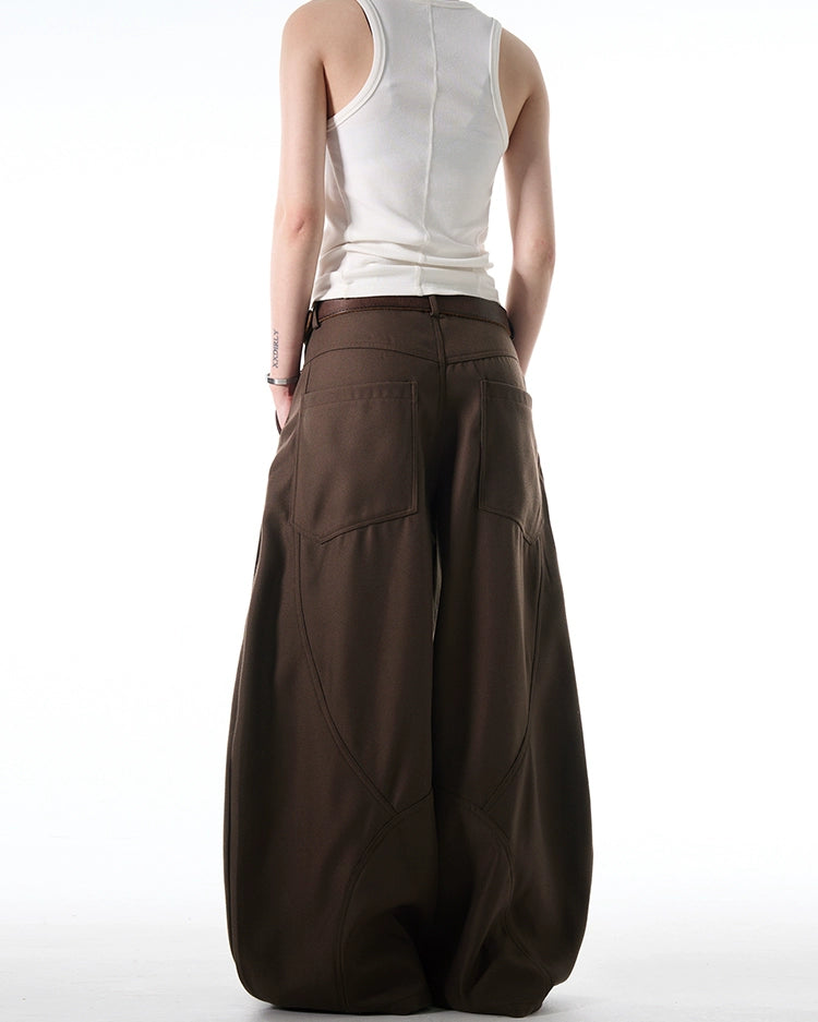 Retro Cropped Wide-Leg Pants