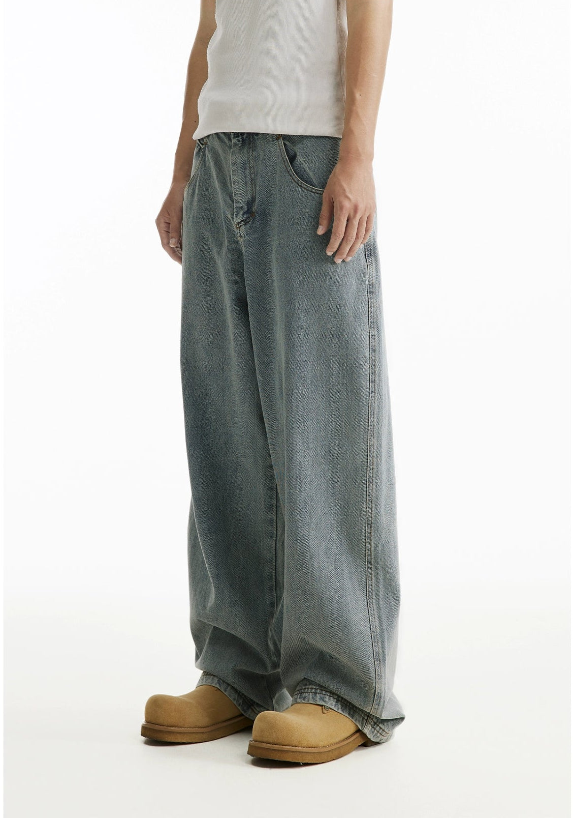 Cleanfit Washed Retro Loose Jeans