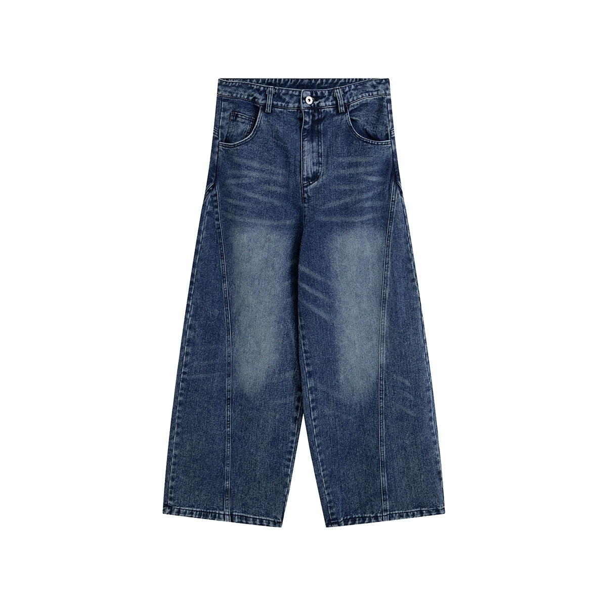 Wide-Leg Ruffian Dark Washed Jeans