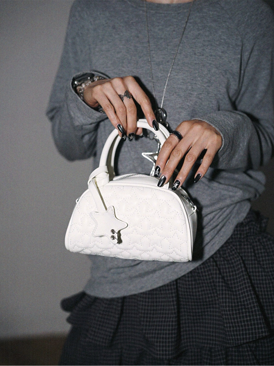 Embroidered Star Tote Pillow Shoulder Crossbody Bag