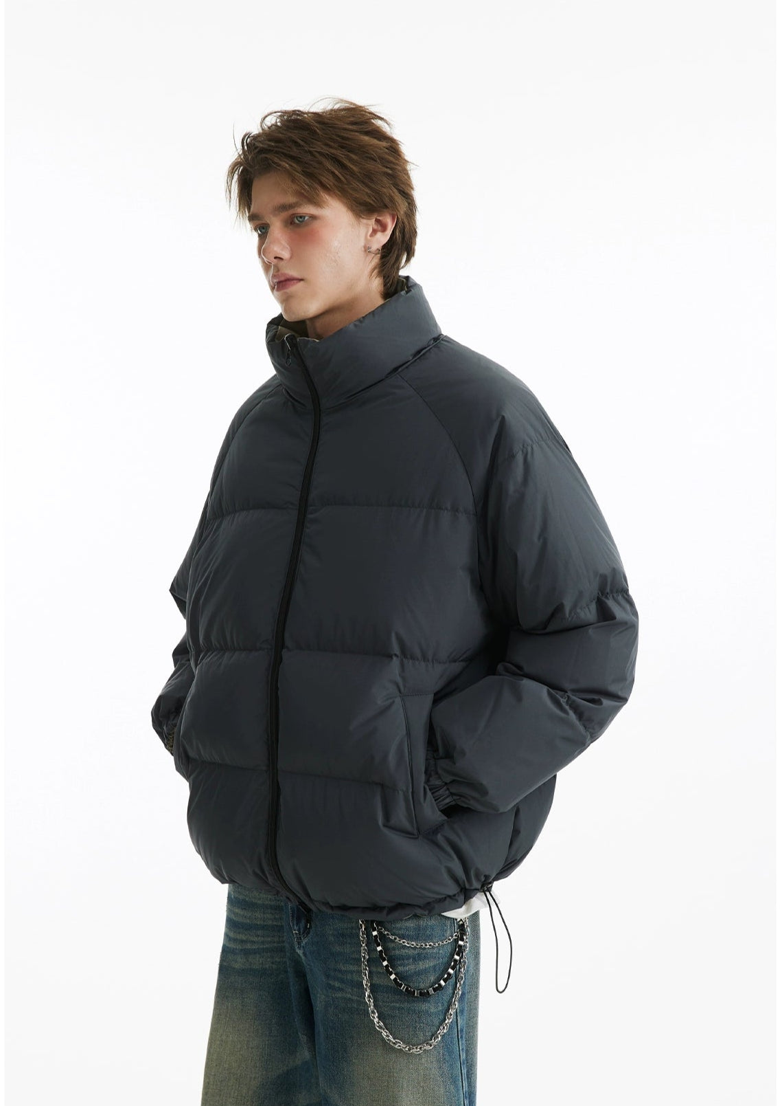 Reversible Thickened Down Puffer Jacket