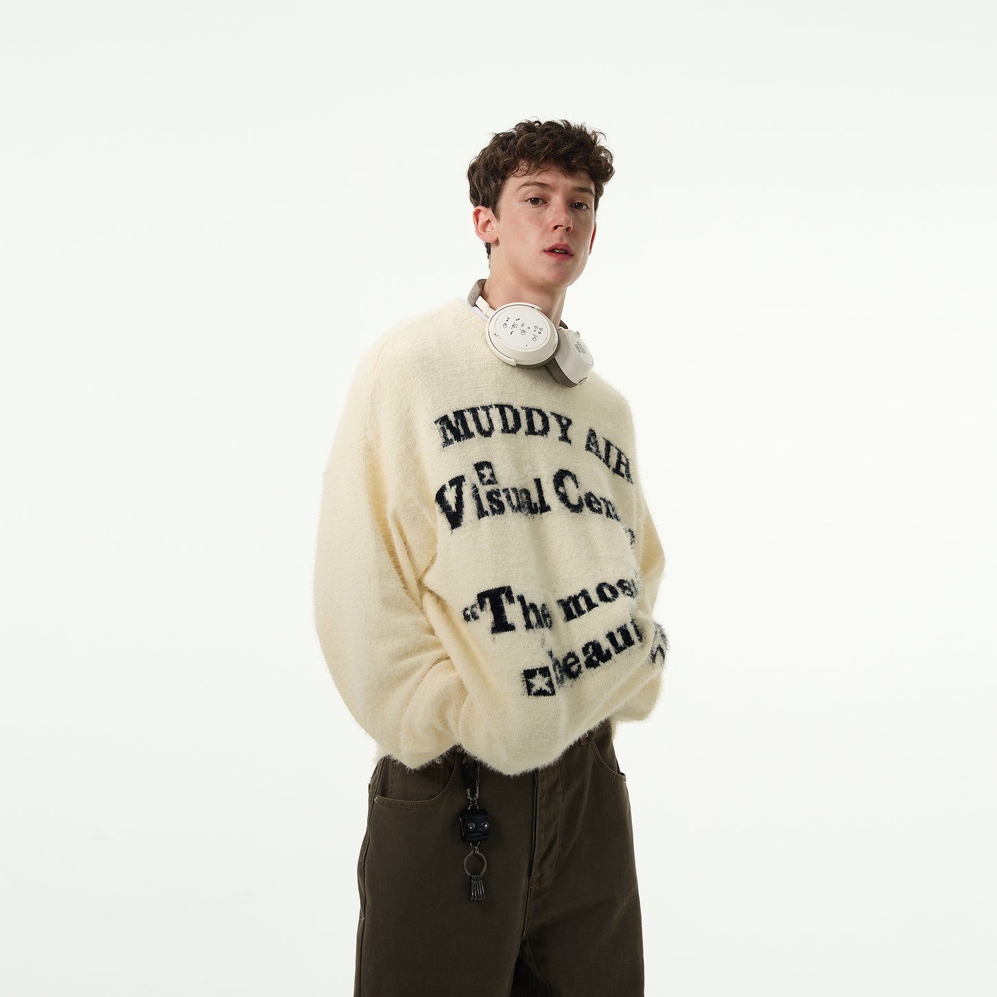 Retro Lazy Style Crew Neck Sweater