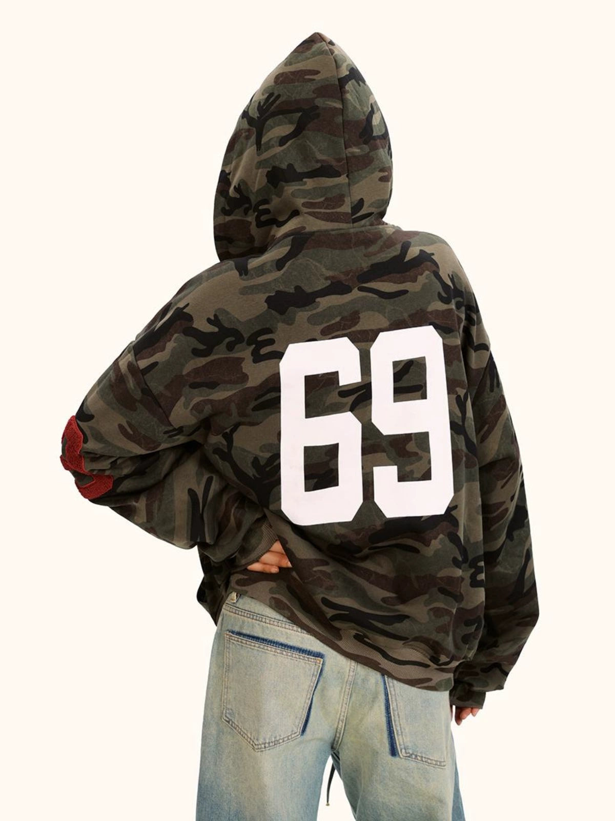Fleece Thickened Camouflage Cardigan Hooded Retro Jacket
