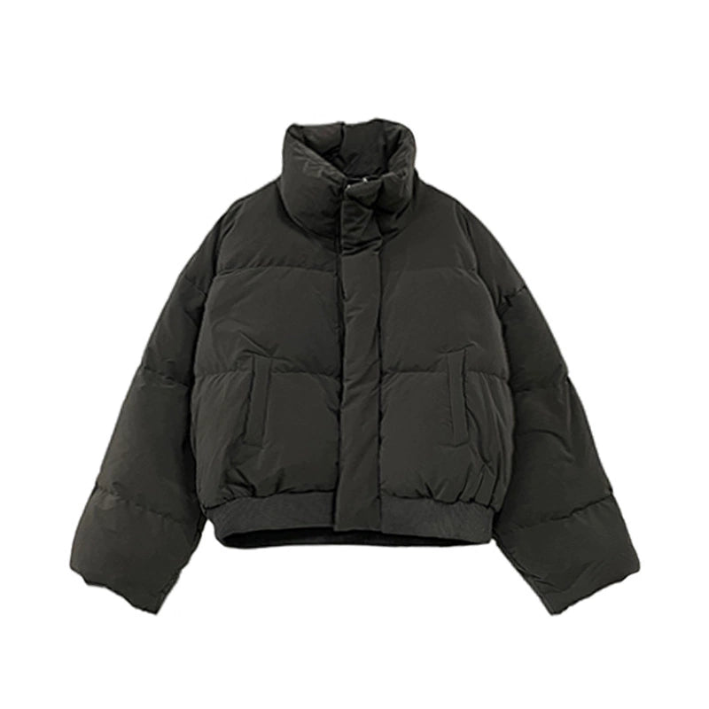 Stand-Up Collar Boxy Puffer Jacket