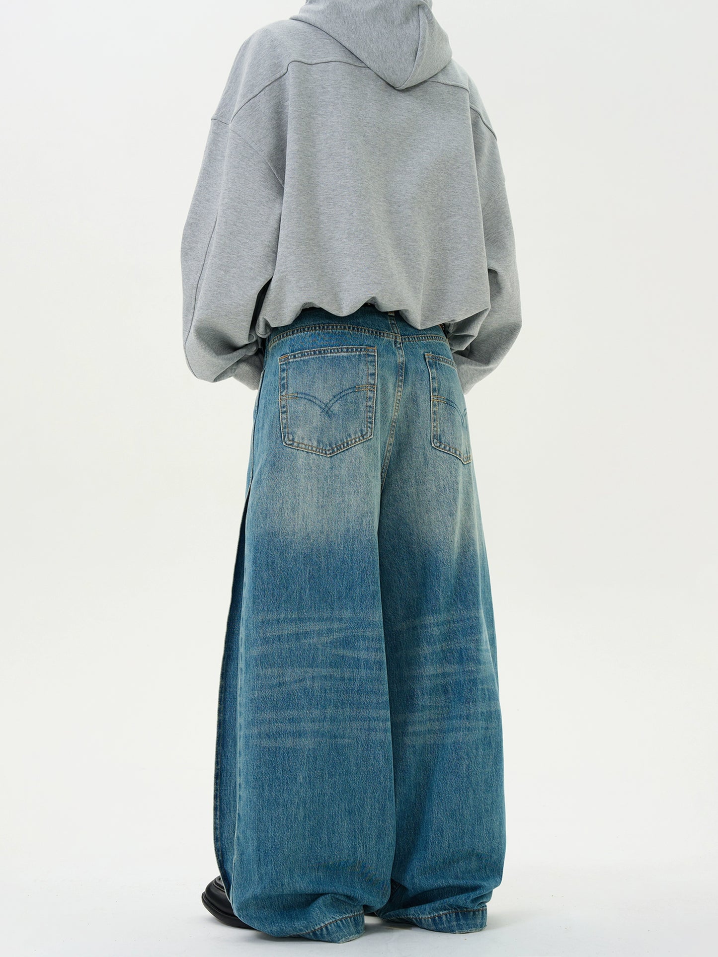 Classic Blue Washed Baggy Jeans