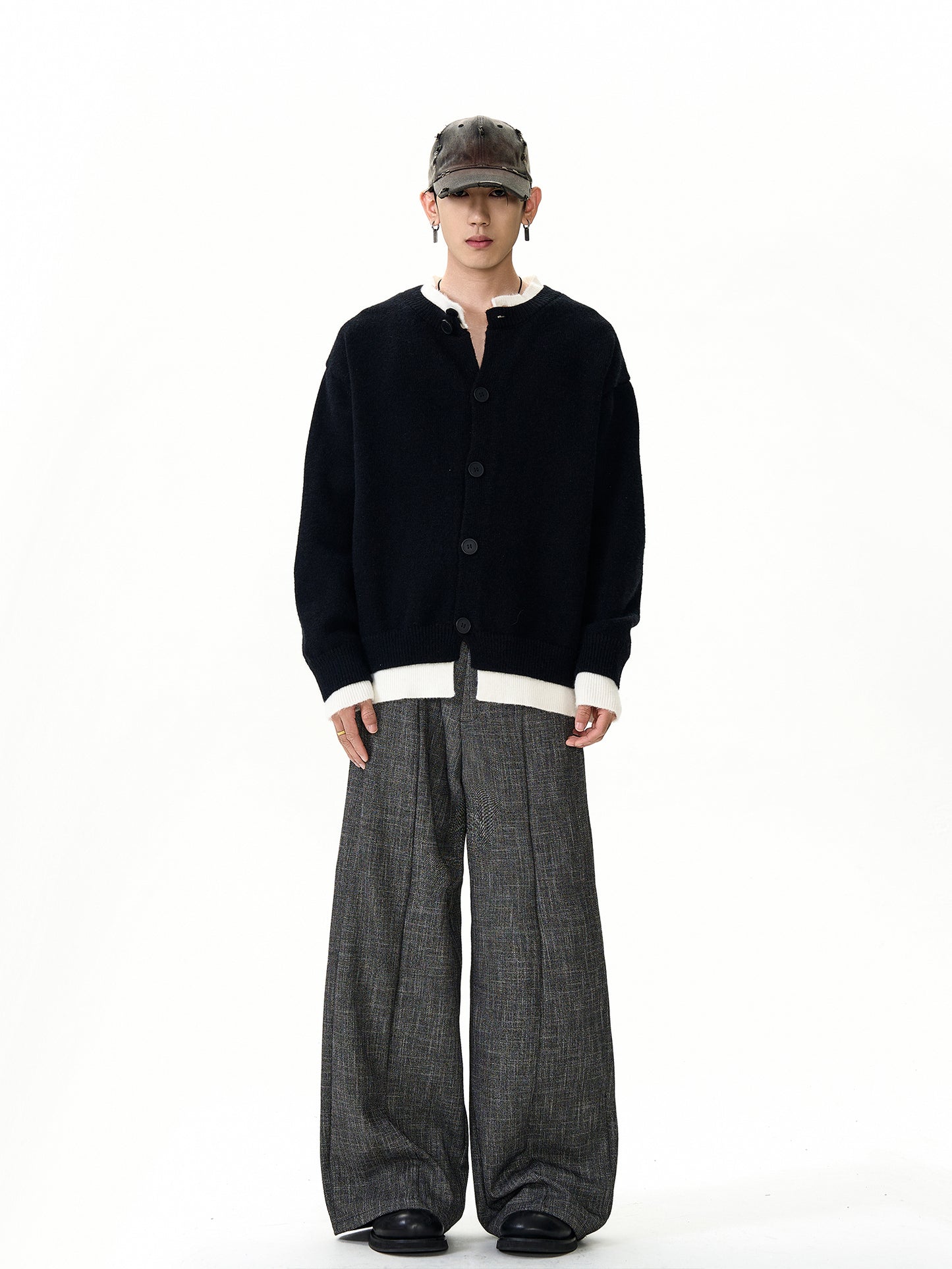 Casual Double-Layered Two Cardigans Sweaters