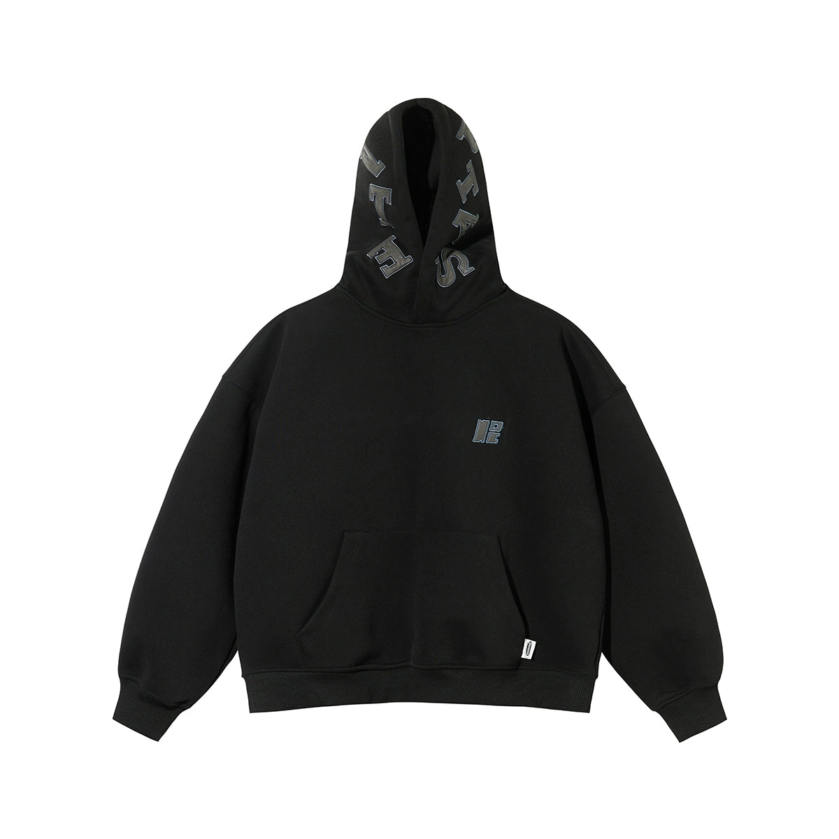 Unisex Heavy Contrast Letter Patch Embroidered Hoodie
