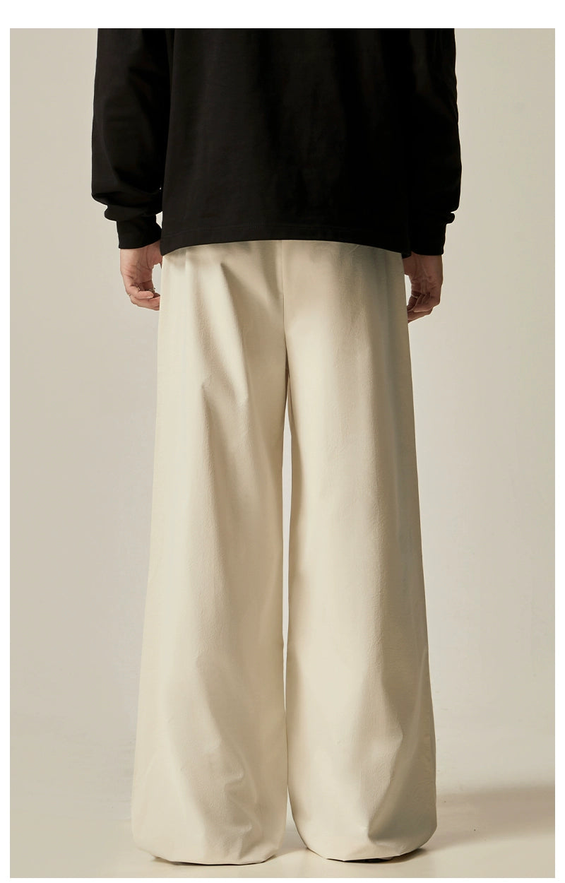 Retro Cat & Dog Sketch Wide-Leg Loose Pants