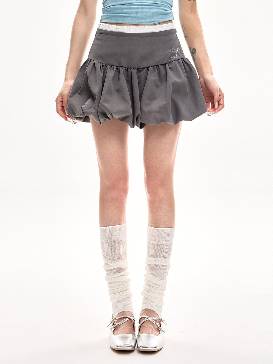 Chiffon College High Waist Skirt