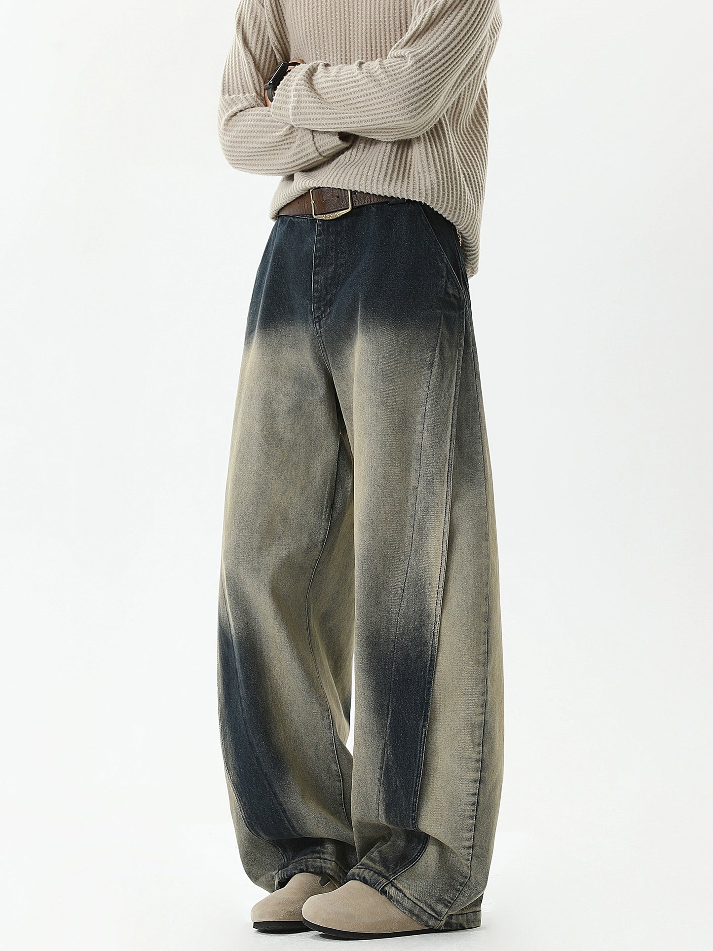 Street Vibe Casual Loose Distressed Wide Leg Jeans