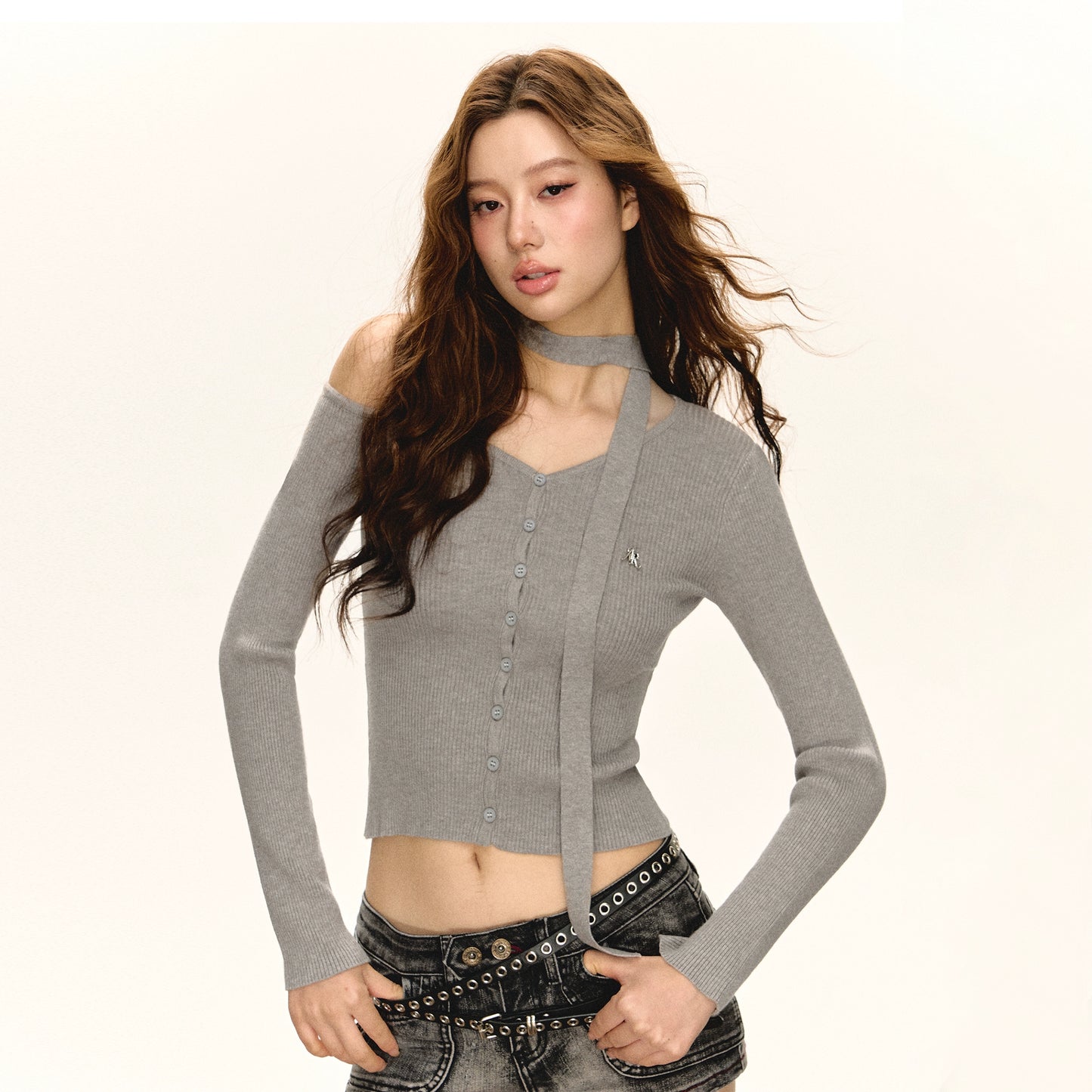 Retro Design Sense Slim Fit Knit Cardigan