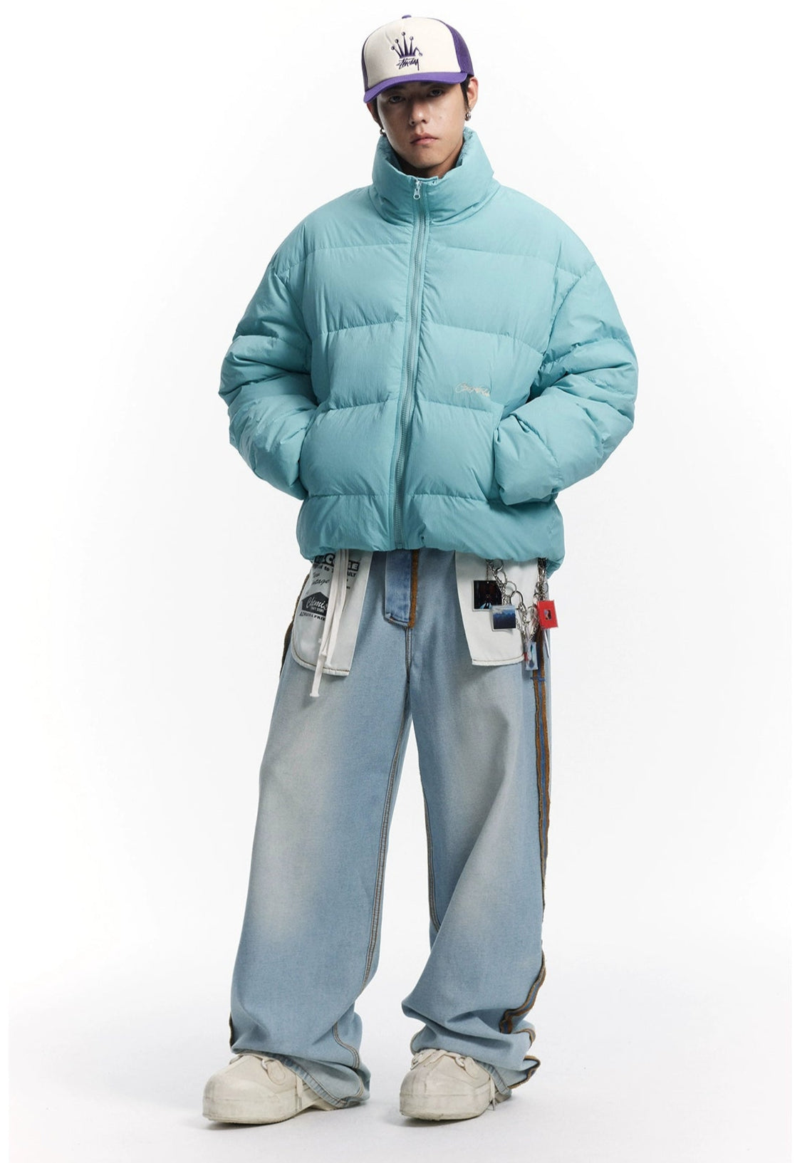 CoosRetro Embroidery Puffer Jacket