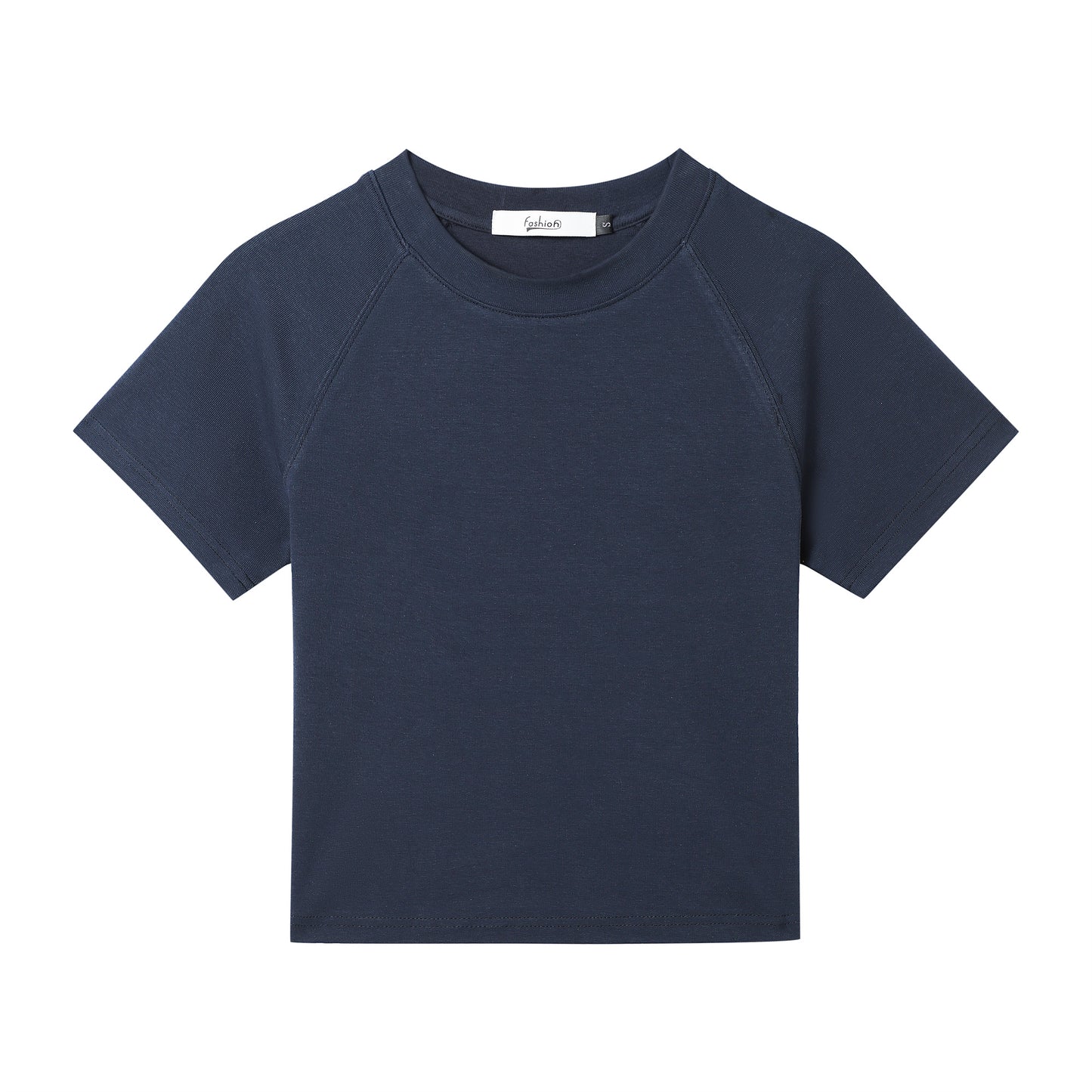 Round Neck Basic Croptop