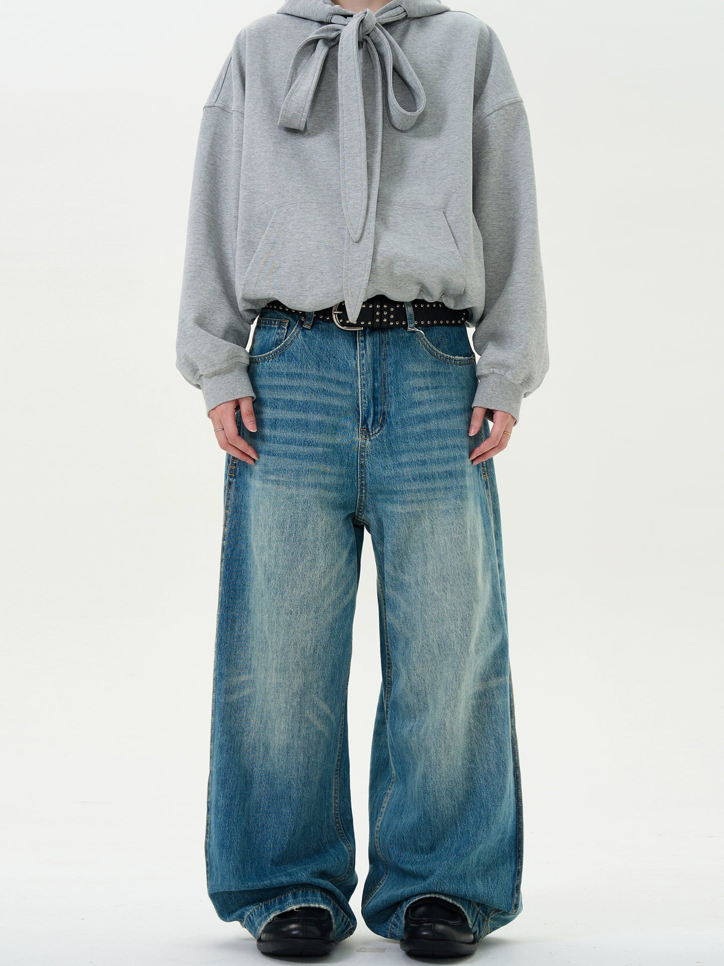 Classic Blue Washed Baggy Jeans