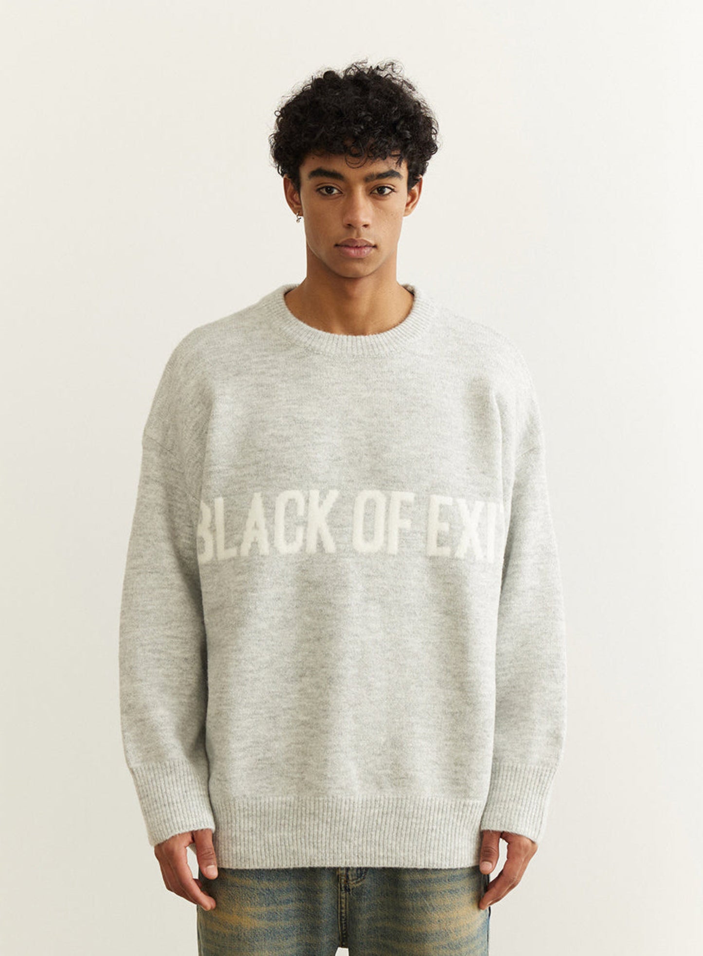 Black Of Exit Casual Sweater High Street