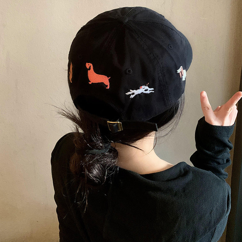 Black Embroidered Baseball Cap